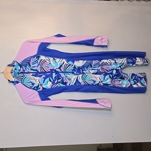 Coolibar Women's Alana Knee Length Long Sleeve UPF 50+ One Piece Swimsuit